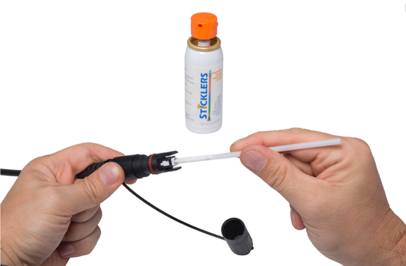 Cleaning stick for all exposed cylindrical ferrules or termini - P25 Cleanstixx